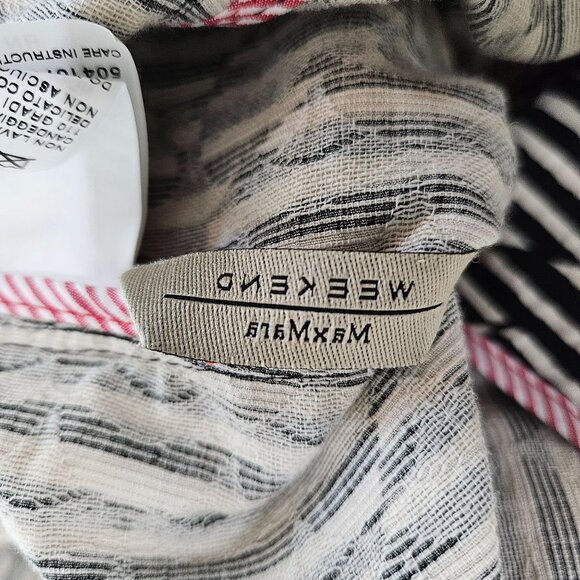 Max Mara Weekend Jacket Size 8 Black & White Geometric Print - Picture 10 of 14